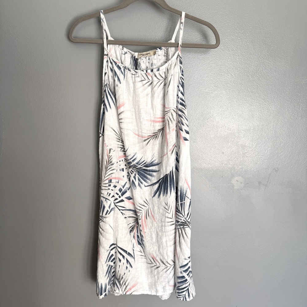 Tropical Linen Sheath Dress‎